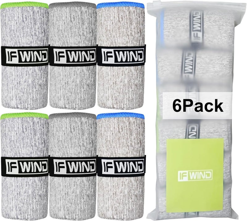 IFWIND 6 Pack Microfiber Gym Towels for Working Out，Fast Drying Workout Accessories Sweat for Gym Gear for Men & Women,Sports Exercise Fitness Gear Tennis Towels for Body Hot Yoga - Image 1